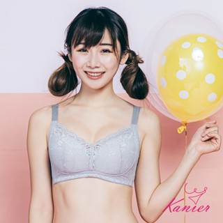 【Kanier卡妮兒內衣】夢裡花叢間無鋼圈內衣(灰 CDE)
