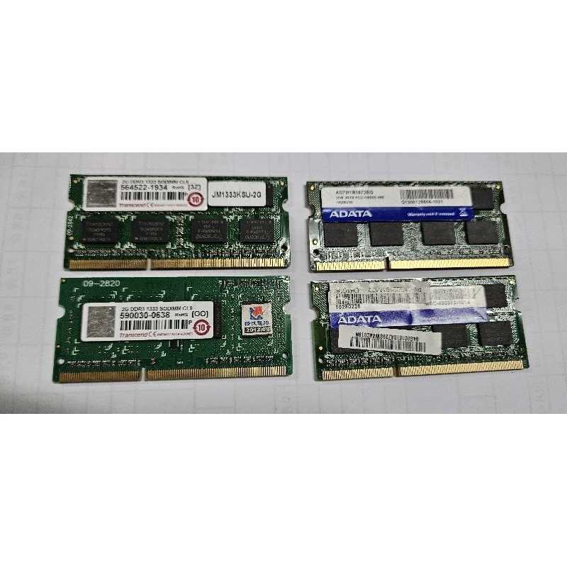 含稅 創見 金士頓 威剛 筆電用 DDR3 1333 10600 2G 2GB  01R025