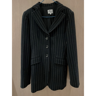 Armani collezioni 女性黑色條紋西裝外套42/OL西裝外套