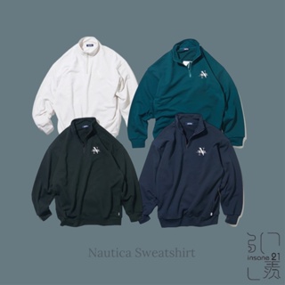 NAUTICA SWEATSHIRT 立領 開襟 拉鍊 衛衣 刺繡小LOGO 共四色【Insane-21】/預購