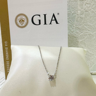 🇹🇼《台灣現貨》美國GIA證書F-VS2/3EX/NONE 30 分Pt950四爪鑲天然鑽石項鍊、頸鏈、鎖骨鏈