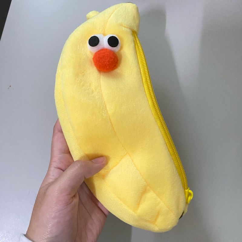 超可愛🍌香蕉 雞 拉鍊 超萌毛毛香蕉筆袋 鉛筆盒 化妝包