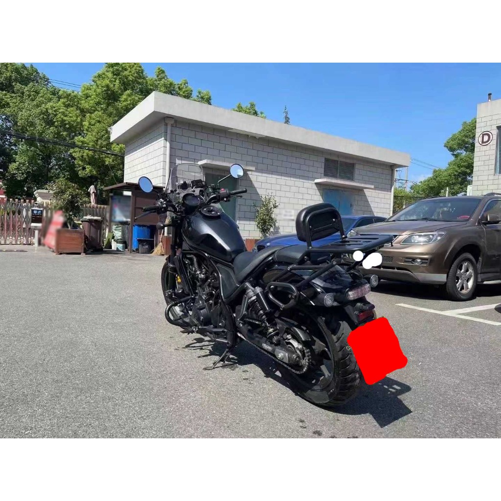 Rebel 1100T後貨架 適用於 Honda Rebel 1100T改裝可調式後靠背 Rebel250 機車裝備 R