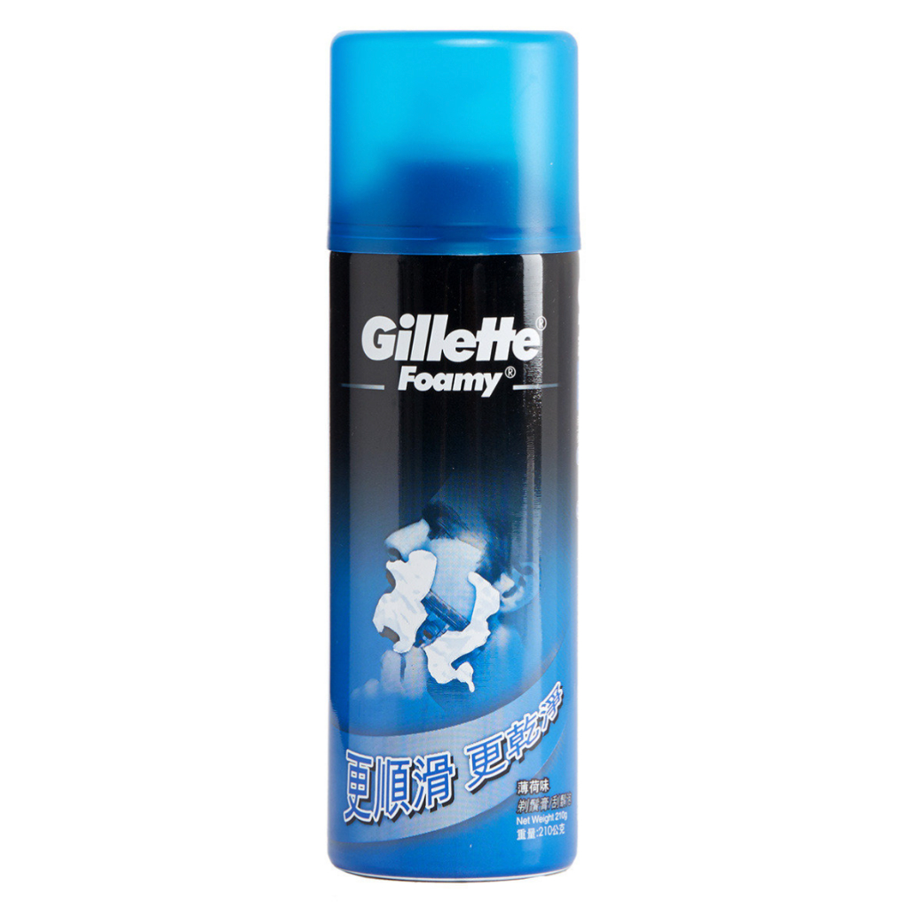 Gillette．吉列 剃鬚膏/刮鬍泡 210g（薄荷）特價80