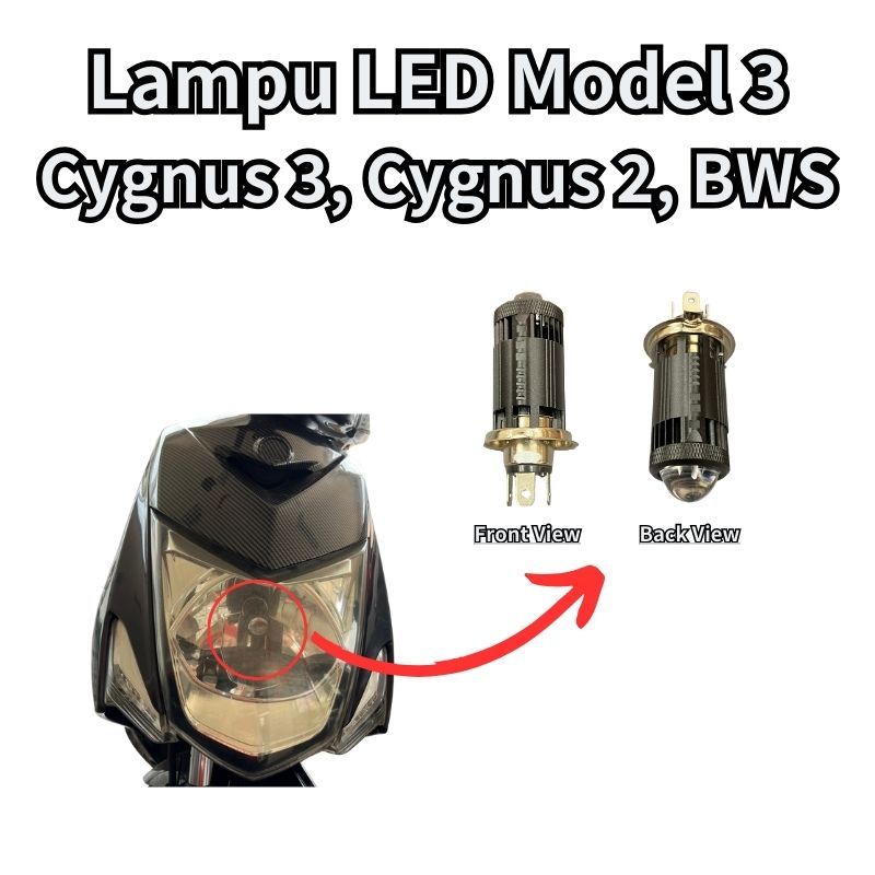 Lampu LED cygnus 2 3 4 BWSX motor yamaha terang banget