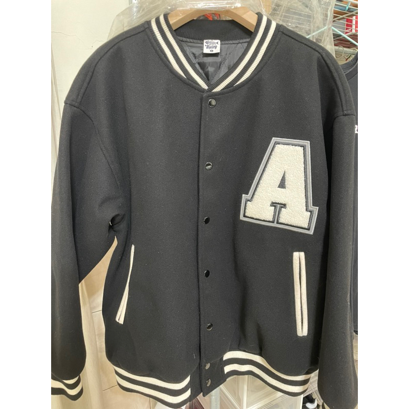 AGILITY Crew Baseball Jacket 鮭魚刺繡 毛料棒球外套