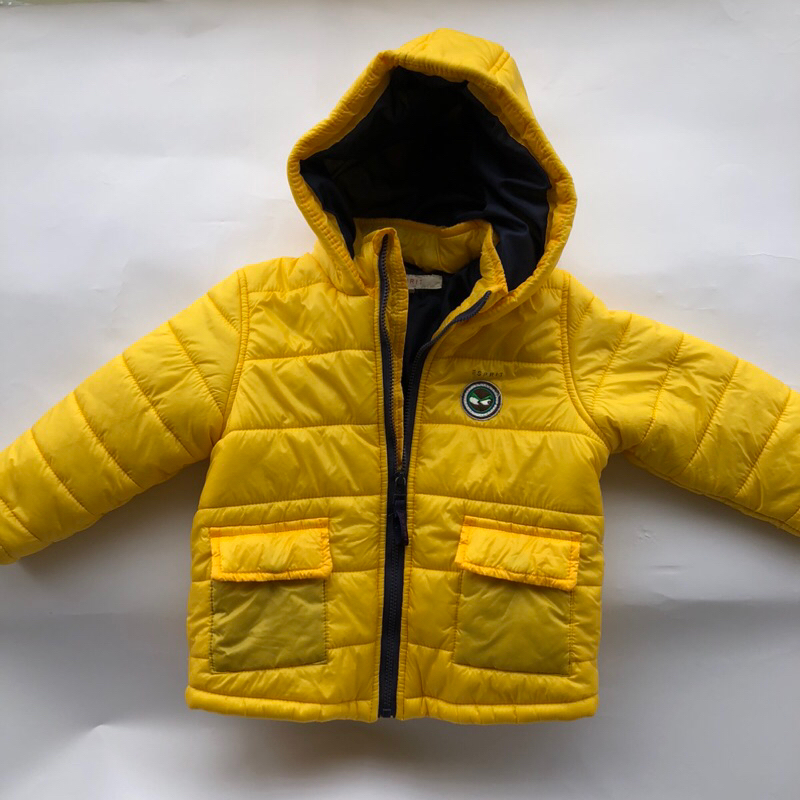 近全新 ESPRIT 86公分 80-90公分 80cm 90cm 18個月 嬰兒 亮黃色 保暖外套 不確定是否羽絨外套