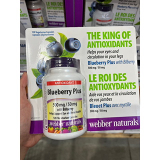 代購🇨🇦 Webber Naturals 抗氧化藍莓濃縮膠囊 加強型 含有花青素 120顆