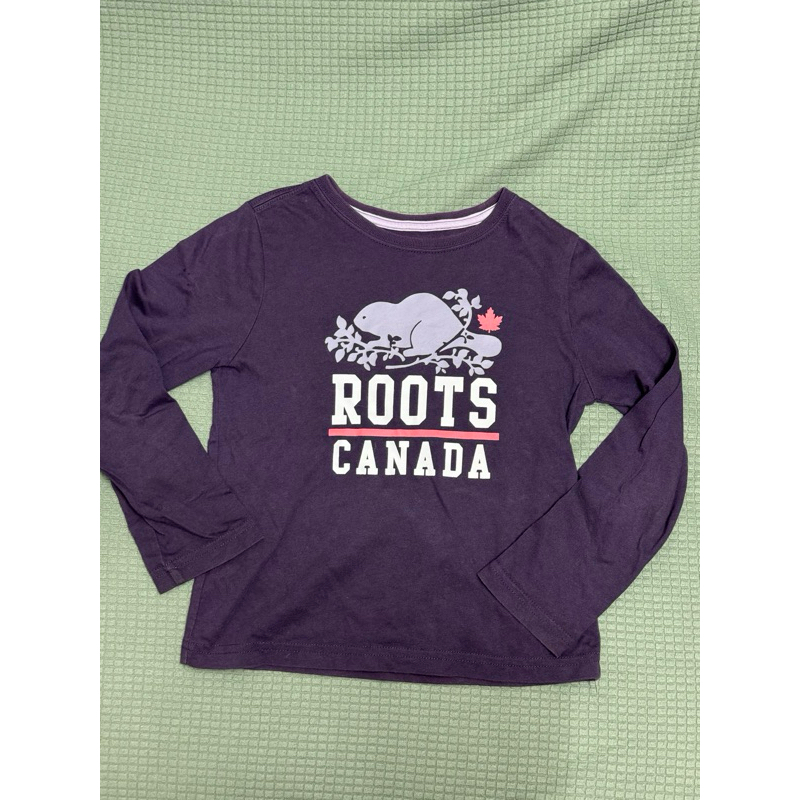 roots 紫色 薄長上衣 5T