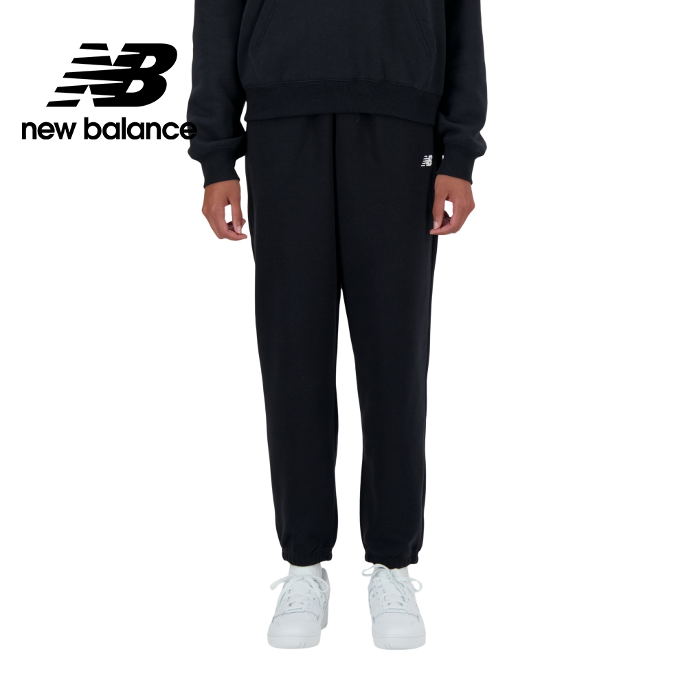 【New Balance】 NB 褲管縮口棉質長褲_女性_黑色_AWP41500BK