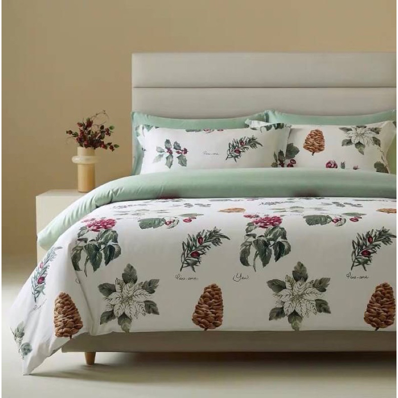 Little Bed小床-聖誕植物圖鑑 埃及棉床組四件組 全棉埃及長絨棉貢緞 日式寢具 床包
