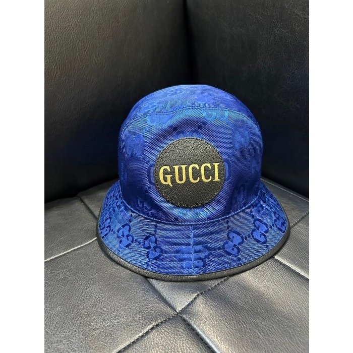 *漢森精品服飾* GUCCI 滿版 老花 漁夫 帽子 義大利製 男女共穿 現貨