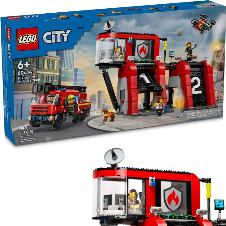[大王機器人] 樂高 LEGO 60414 City-消防局和消防車 城市系列