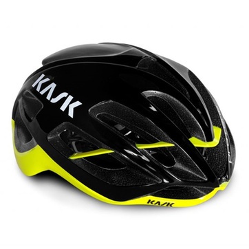 KASK PROTONE BLACK/YELLOW FLUO 安全帽 腳踏車安全帽 男女騎行安全帽-網路單車
