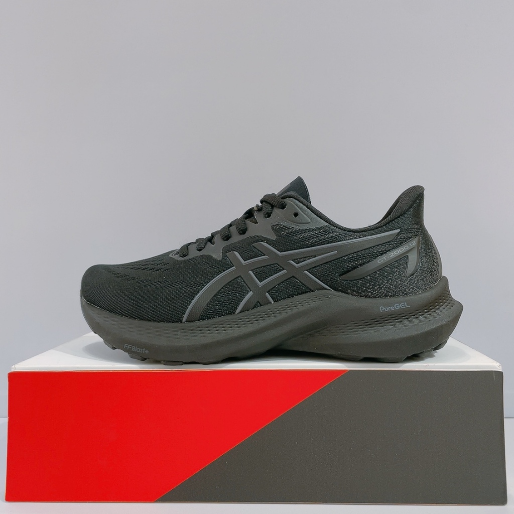 ASICS GT-2000 12 (D) 女生 黑色 舒適 寬楦 緩震 彈力 運動 慢跑鞋 1012B504-001