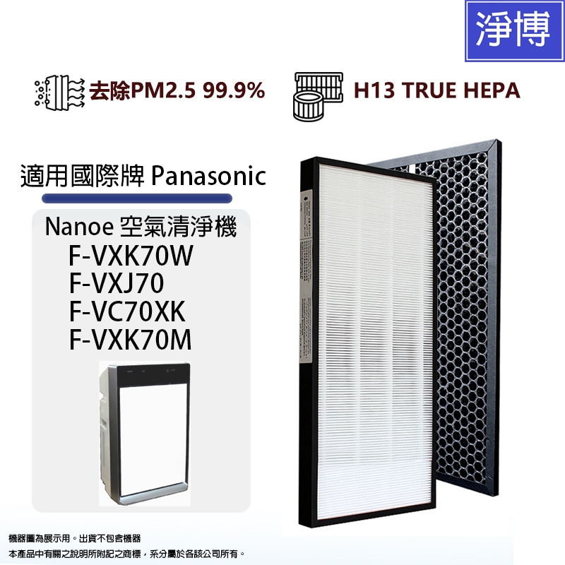 適用PANASONIC國際牌F-VXK70W F-VC70XK F-VXJ70 F-VXK70M 空氣清淨機濾網