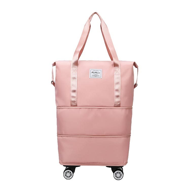 摺疊擴充旅行包 帶滾輪旅行包 折疊旅行包 可折疊大容量行李袋 可攜式牛津布孕婦旅行包 旅行袋-JM