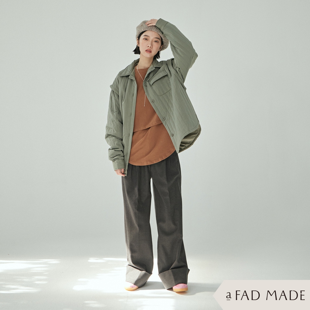 AFAD MADE- 鋪綿層次長袖薄外套【21020083】