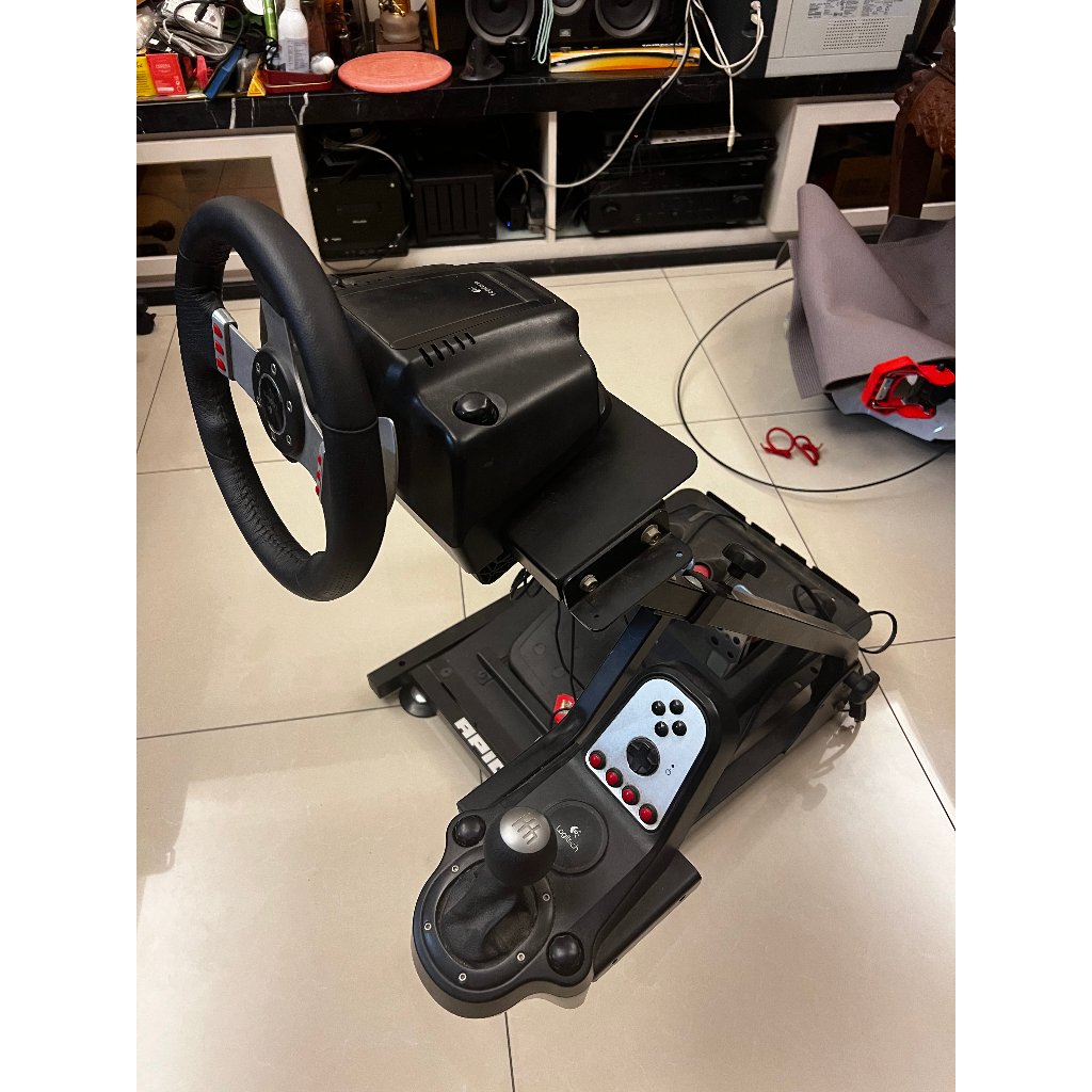 Logitech 羅技 G27 方向盤排檔桿 + Apiga AP2 方向盤架含排檔座