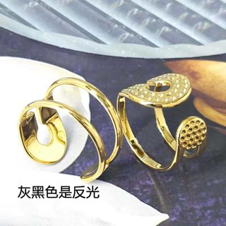 開口指環戒 造型鎖頭開口款鋼戒指 不生鏽316鋼 個性款韓系飾品 男戒女戒 H4510 雪寶
