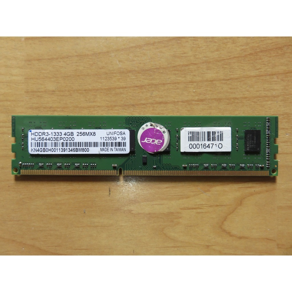 D.桌上型電腦記憶體-UNIFOSA商丞科技HU564403EP0200 4GB DDR3-1333 雙面 直購價80