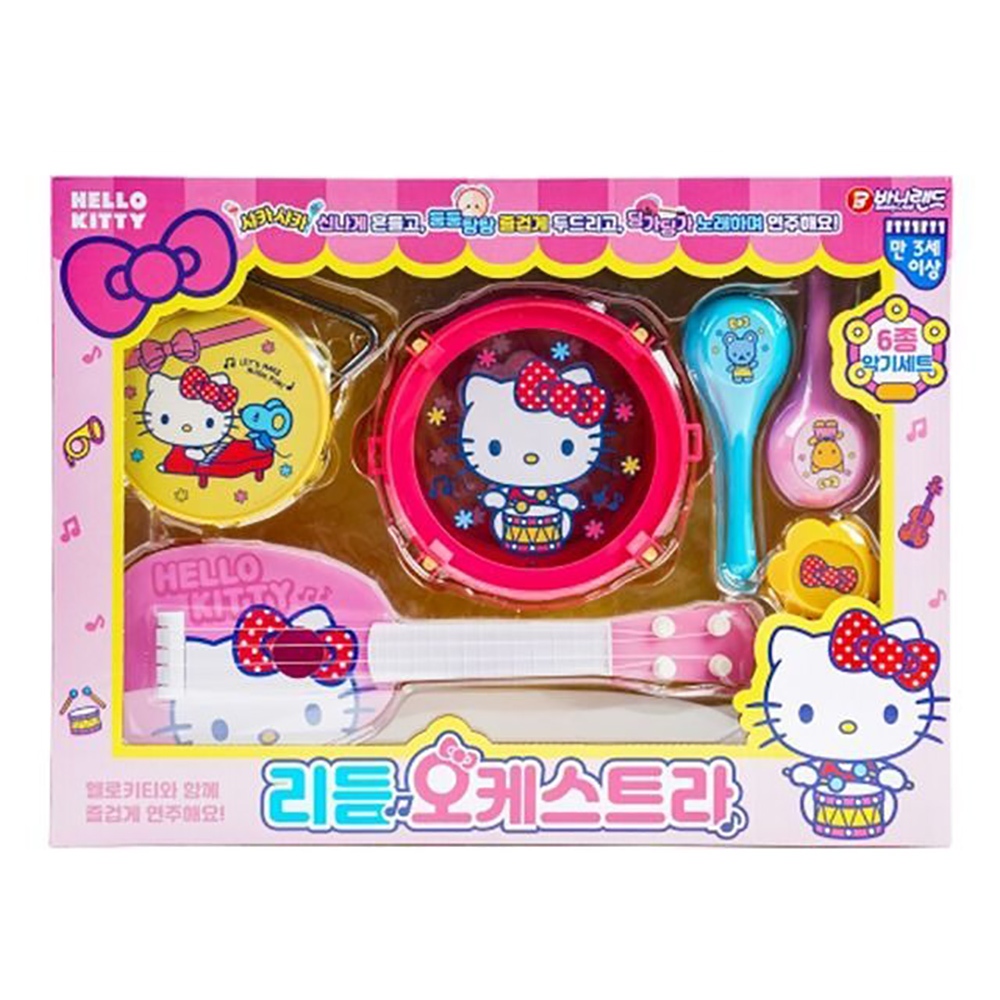 [a果子狸]  HELLO KITTY 樂器組 鼓 烏克麗麗 三角鐵 響板 原價799