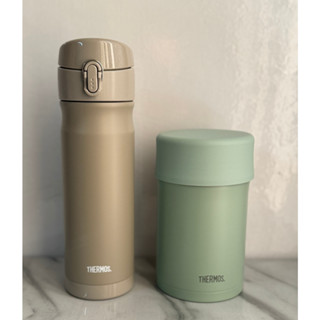 膳魔師 1+1 不鏽鋼彈蓋保溫杯500ml+大口徑真空食物燜燒罐500ml