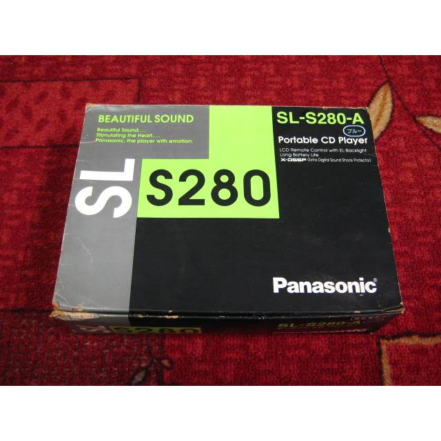 【完美作品】Panasonic SL-S280 日本製CD隨身聽，藍色盒裝，配件完整