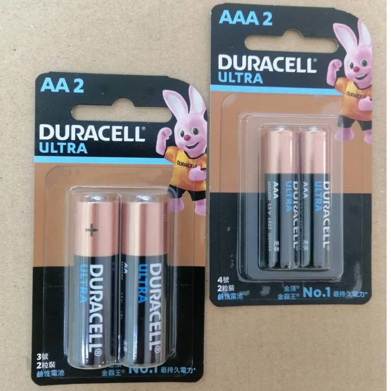 DURACELL 金頂 金霸王 ULTRA鹼性超能量電池 鹼性電池 3號 / 4號 2入裝 8入裝