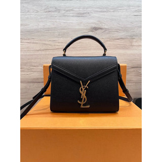 (已售出）YSL Cassandra 黑色荔枝紋 金釦