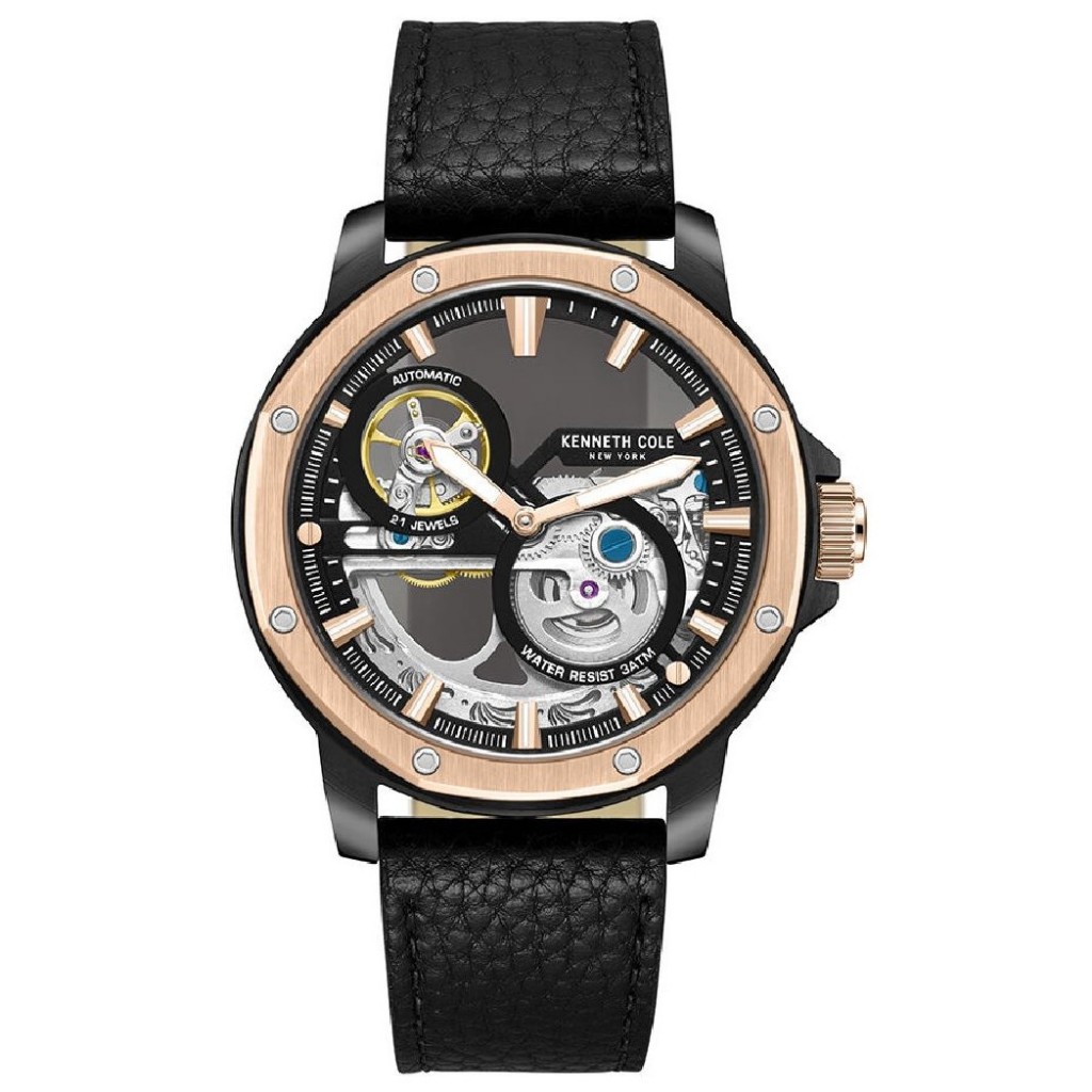 Kenneth Cole ❘美國紐約品牌 鏤空機械不銹鋼腕錶-KCWGE0033702