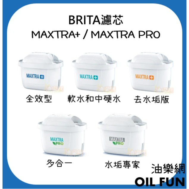 【油樂網】德國 BRITA MAXTRA+ / MAXTRA PRO 濾芯系列 全效型版 / 去水垢版 /專業版