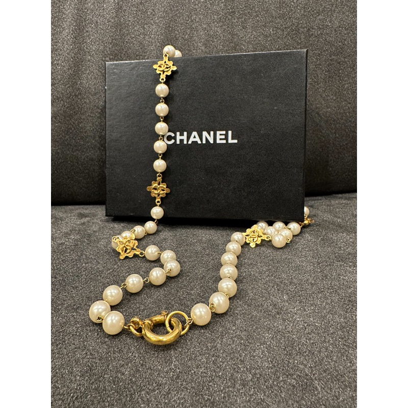 Chanel Vintage 香奈兒古董項鍊 珍珠項鍊 珍珠項練 長鍊 台北地區可以面交