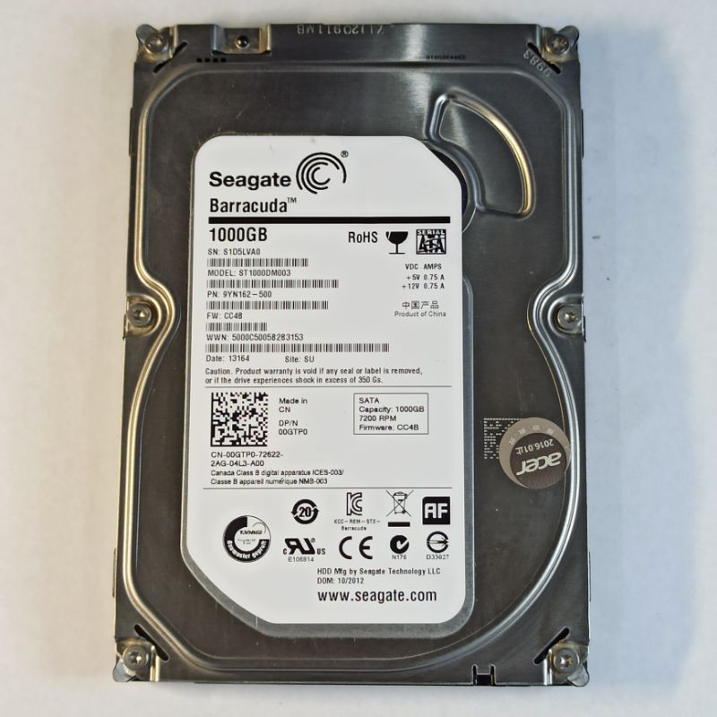 希捷seagate 1tb 3.5吋硬碟

