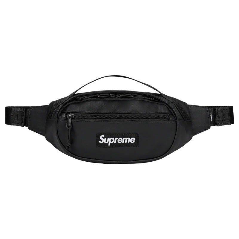 SUPREME FW23 LEATHER WAIST BAG 皮革 腰包 / 側背包 (黑色) 化學原宿