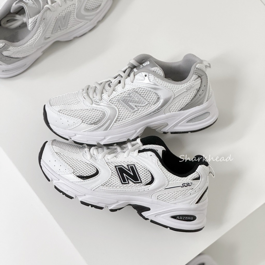 【Sharkhead】現貨 New Balance 530 慢跑鞋 老爹鞋 銀白 黑白 MR530EMA 530EWB