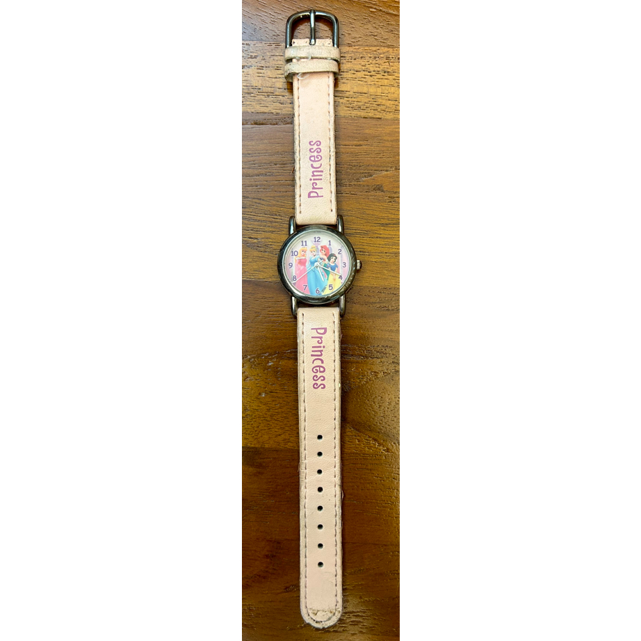 正版  迪士尼公主  粉紅色皮錶帶  兒童手錶  原價1490  現省750