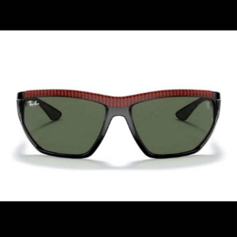 RAY BAN 雷朋 限量法拉利聯名款 太陽眼鏡 碳纖維 RB8359M F661/71 黑框墨綠鏡片 公司貨 二手