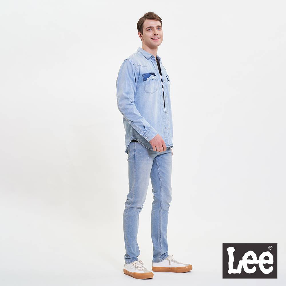 Lee 709 低腰合身小直筒牛仔褲 男 Modern 淺藍LL220083ABY