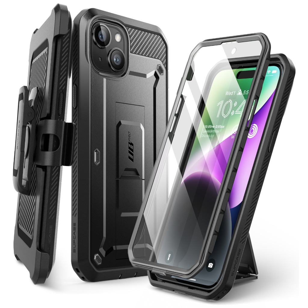 SUPCASE iPhone 15/ Plus UB Pro-抗震防摔支架保護殼(含螢幕防護膜、夾扣套)