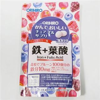 🔮Omegr日本代購├現貨免運┤日本 ORIHIRO 咀嚼錠 鐵+葉酸120粒