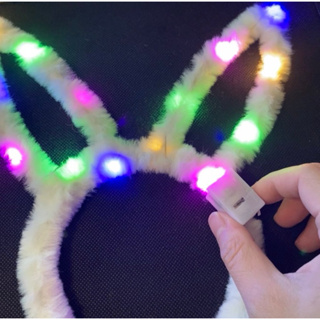 髮箍 造型髮箍 兔子 LED燈 兔耳造型 格格造型 格格髮箍