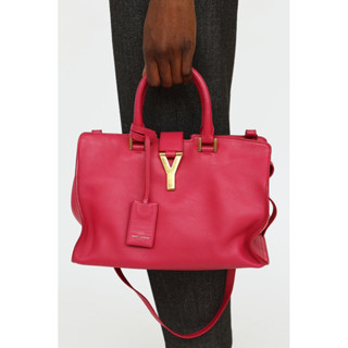 YSL Cabas Bag 經典 深桃紅 醫生包/絕版品