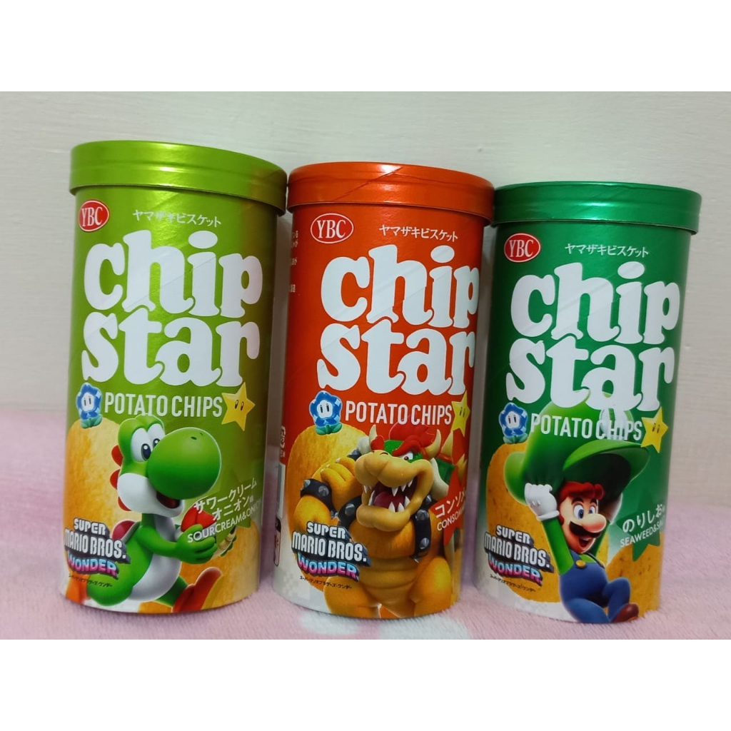 便宜賣 日本 YBC chip star 馬力歐 酸奶洋蔥風味 海苔薄鹽 雞汁風味 醬油 薄鹽 洋芋片 45g