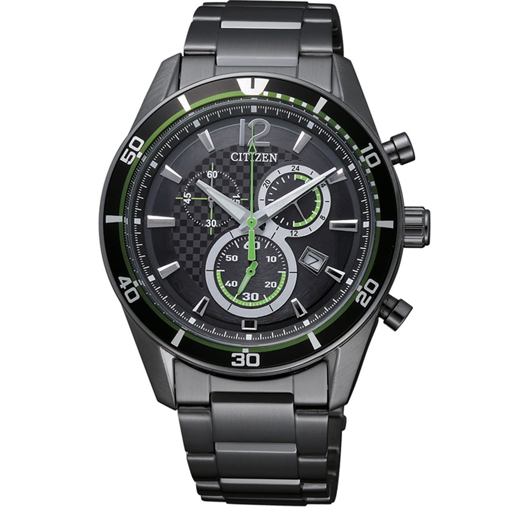 二手 CITIZEN 競速快感光動能都會紳士腕錶(AT2115-52E)-黑/40mm