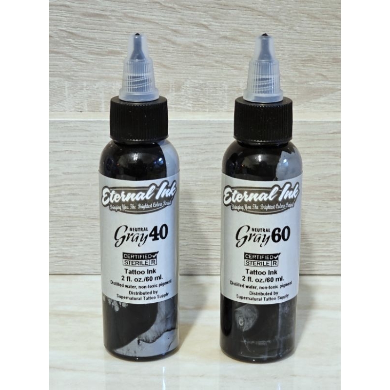 ［全新］伊諾特紋身色料 Eternal Ink 60ml 灰階色料 gray 40 60