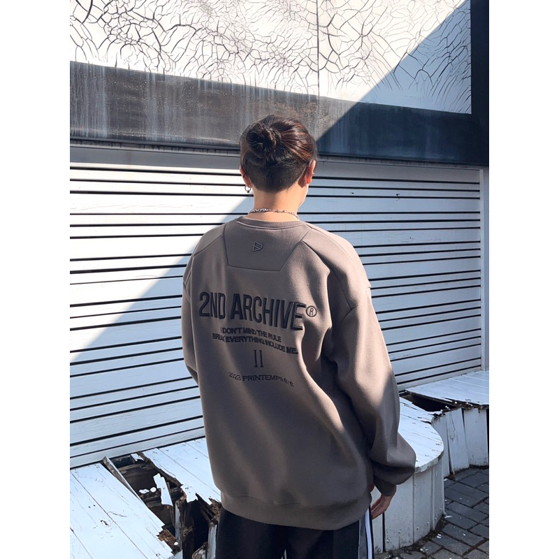現貨✨PS Korea |韓國🇰🇷archive x unisex繡印字母高磅大學 t 潮流 寬鬆顯瘦 修飾身形 連線款