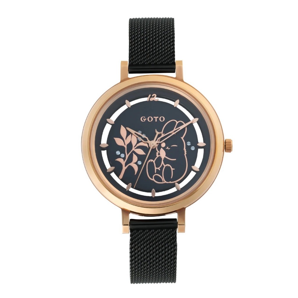 【GOTO】ㄇㄚˊ吉兔聯名-生命之樹款（黑色款）GM5102L-43-L41-L 36mm 現代鐘錶