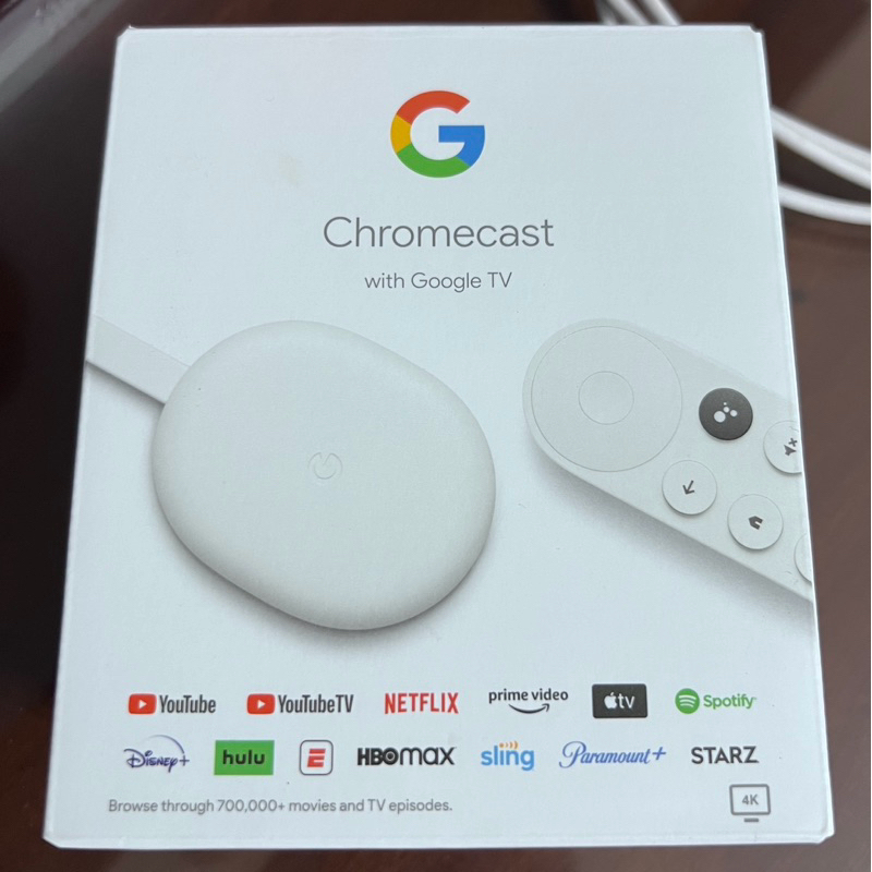 Google Chromecast 4 with Google TV 4K 四代 串流媒體播放器 電視棒 二手9.5成新