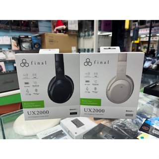 領卷現折＋送收納袋 日本 Final UX2000 藍芽降噪耳罩式耳機 / 禾豐音響